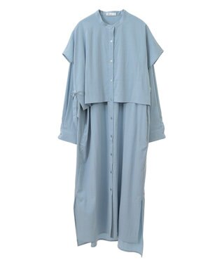 CRAFT STANDARD BOUTIQUE レイヤード風シャツワンピース Sax