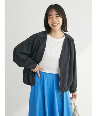 Green Parks イージーケア　Ｖネックブルゾン Black