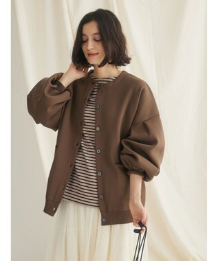 CRAFT STANDARD BOUTIQUE リサイクルポリエステルニットカーディガン Brown