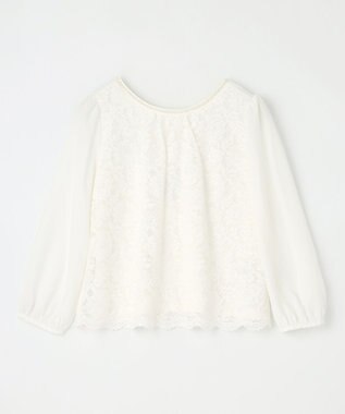 ANY 【前後着用可/洗える】シフォンブラウス オフ