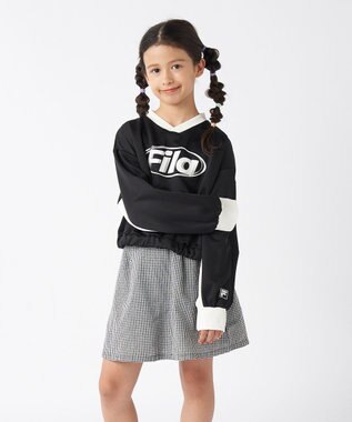OP／FILA 【FILA】ショート丈スウェット/キッズ ブラック