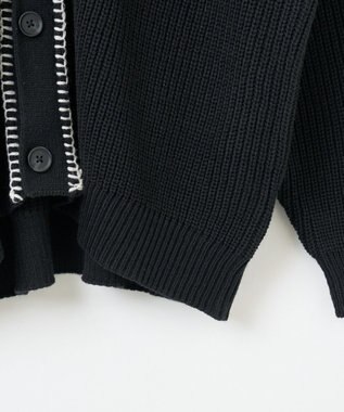 WEGO ハンドステッチカーディガン ブラック