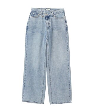earth music&ecology ウエストアシメデニムパンツ Light Indigo