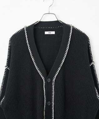 WEGO ハンドステッチカーディガン ブラック