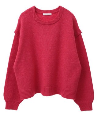 Green Parks 袖かのこニットプルオーバー Pink