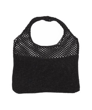 UNBILLION カシュカシュ cachecache / メタリック糸ホーボーバッグ ブラック