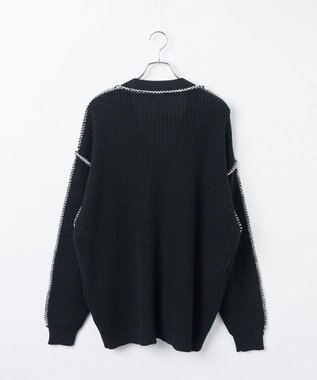 WEGO ハンドステッチカーディガン ブラック