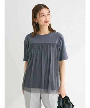 Green Parks プリーツチュールドッキングプルオーバー Gray