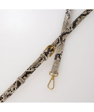 UNBILLION カシュカシュ cachecache / 1枚革風ショルダーベルト付ディテールトート パイソン