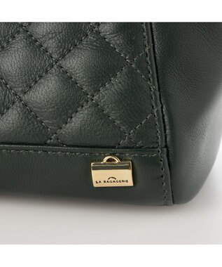 LA BAGAGERIE シープレザー キルトコンビ2WAYミニトート グリーン