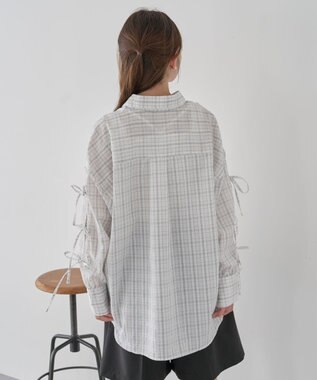earth music&ecology 【予約】アソートチェックシャツ チェックアイボリー
