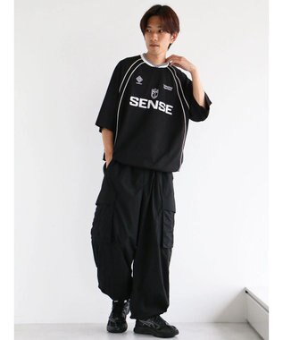 CRAFT STANDARD BOUTIQUE 接触冷感/UVカット/イージーケア/ストレッチ/ゲームシャツ-B Black