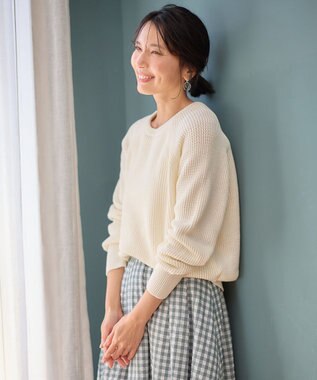 ANY 【洗濯機可/UVカット/アンチピリング】コットンメッシュニット オフ