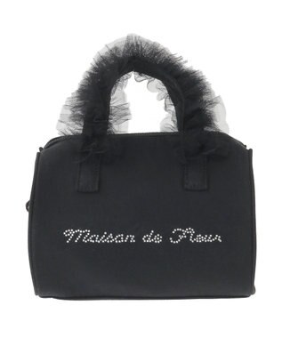 Maison de FLEUR チュールハンドル2Wayボストンバッグ Black