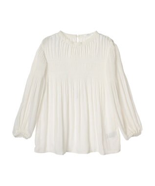 Green Parks マジョリカプリーツブラウス Off White