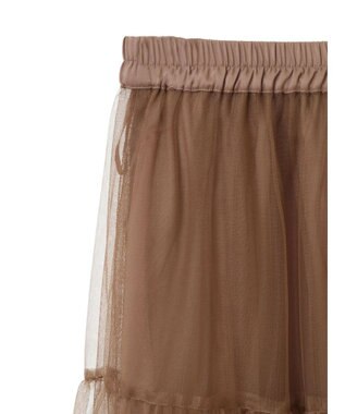 earth music&ecology チュールバルーンスカート Camel