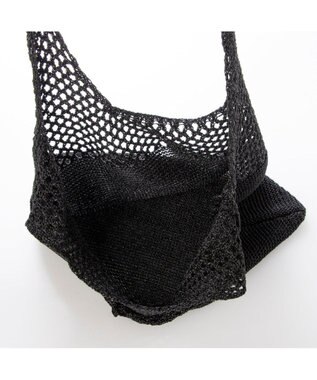 UNBILLION カシュカシュ cachecache / メタリック糸ホーボーバッグ ブラック