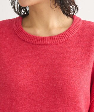 Green Parks 袖かのこニットプルオーバー Pink