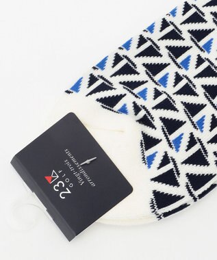 23区GOLF 【MEN】モチーフ柄 アンクルソックス ホワイト系5