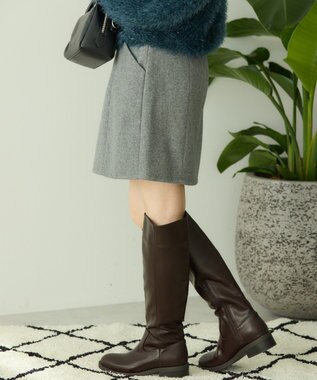 AMERICAN HOLIC メルトン風タイトミニスカート Gray Mixture