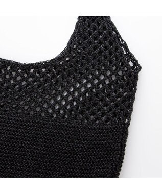 UNBILLION カシュカシュ cachecache / メタリック糸ホーボーバッグ ブラック