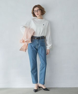 WEGO 【大好評により再入荷！】USPOLOだぼそでカラーロンT ホワイト