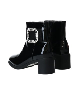 Bridget Birkin 【Bridget Birkin】ビジューバックルレインブーツ ブラックエナメル