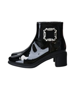 Bridget Birkin 【Bridget Birkin】ビジューバックルレインブーツ ブラックエナメル