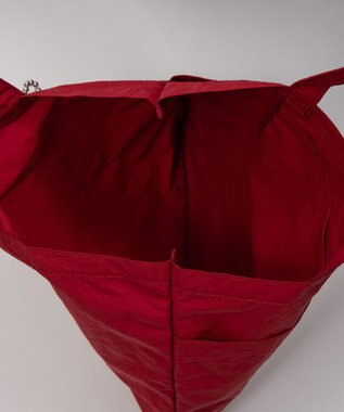 WEGO チャーム付きA4トートバッグ レッド