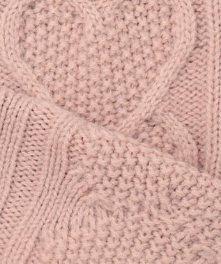 ANY KIDS リボン ケーブル ニット ピンク