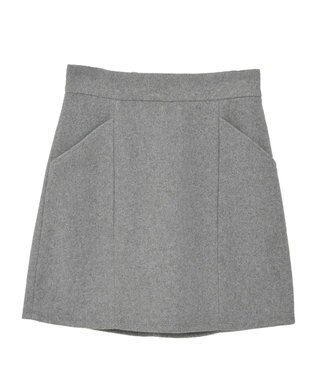 AMERICAN HOLIC メルトン風タイトミニスカート Gray Mixture