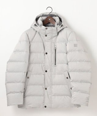 JOSEPH ABBOUD 【撥水/軽量/防風/フード取り外し可/ダウン】インターレースカルゼ  ダウン ブルゾン ライトグレー系