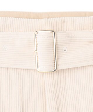 BEIGE， 【洗える】PASTEUR / ウエストベルト付きコーデュロイパンツ Ecru