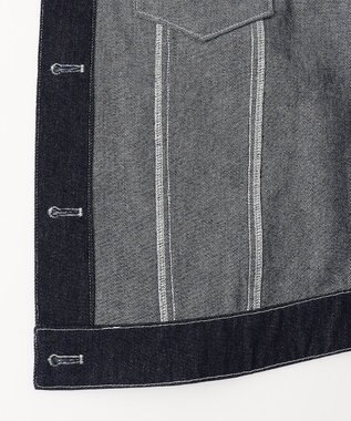 Feroux 【洗える】デニム ジャケット ネイビー系