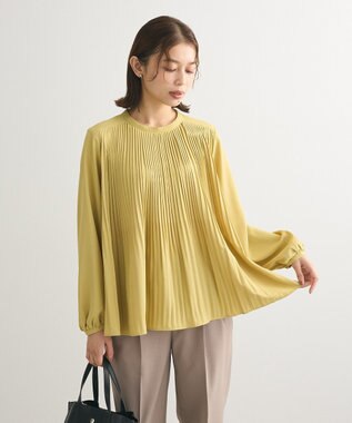 Green Parks 消しプリーツブラウス Yellow
