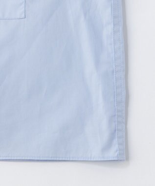 UNFILO 【抗菌防臭】イージーケア クロップド シャツ スカイブルー