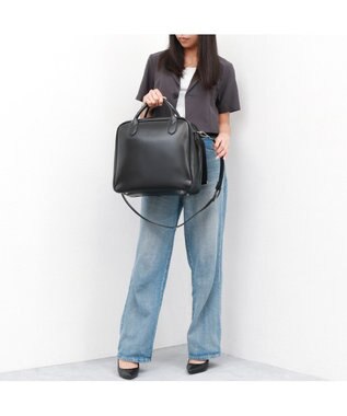 UNBILLION 【テレビ ドラマ着用アイテム】カシュカシュ cachecache / 2wayスクエアビッグボストン ブラック