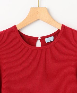 組曲 【WEB限定・2SET】オフショル風NEWツイン ニット チェリーレッド系