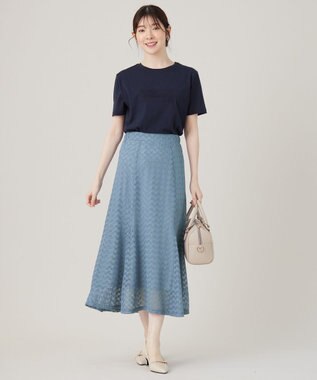 ANY SIS エンボスロゴ Tシャツ ネイビー