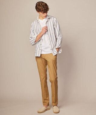 JOSEPH ABBOUD 【ウエストも伸びる/Eco撥水】オーガニックマイクロピケストレッチ パンツ キャメル系