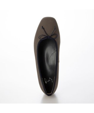 ing <ing>【３E】ワンポイントバレエシューズ ダークグレーヌバック