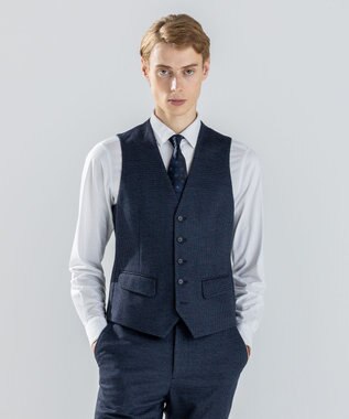 JOSEPH HOMME 新素材【ストレッチ/セットアップ対応】クリアドビージャージー ジレ ネイビー系