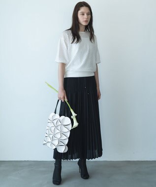 自由区 【カトリエムブーケ】Jacquard coupe シアージャカードニット オフ