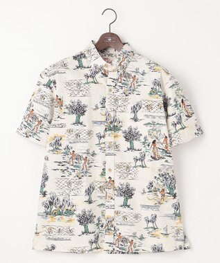 JOSEPH ABBOUD 【ハワイの老舗アロハブランドとコラボ】KAHALA ALOHA　アロハ シャツ ライトグレー系6