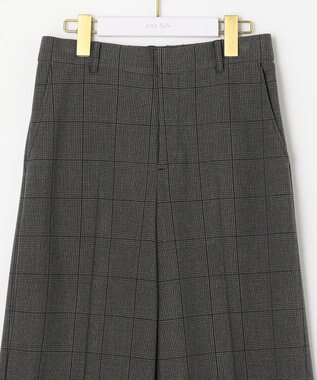 ANY SIS 【蓄熱効果】サーモトロン 2WAYストレッチ ワイドパンツ チャコールチェック