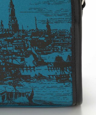 TOPKAPI 【TREASURE TOPKAPI】キャンバス プリント ワンハンドル ショルダーバッグ ターコイズブルー