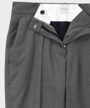 Paul Smith マイクロ ハウンドトゥース テーパードパンツ グレー