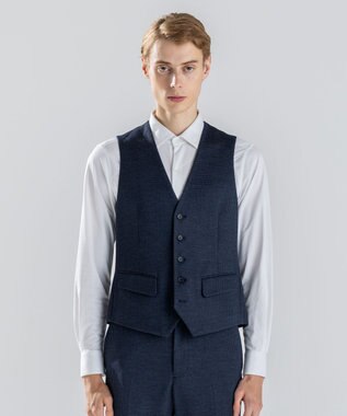 JOSEPH HOMME 新素材【ストレッチ/セットアップ対応】クリアドビージャージー ジレ ネイビー系