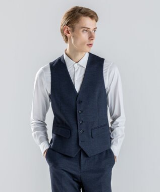 JOSEPH HOMME 新素材【ストレッチ/セットアップ対応】クリアドビージャージー ジレ ネイビー系