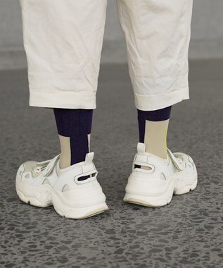 nitorito 【UNISEX】米沢オリジナル柄 block 靴下 navy